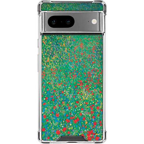 Poppy Field by Gustav Klimt Google Pixel 8 Clear Case